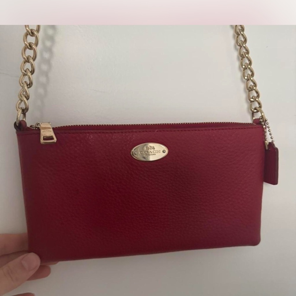 Coach Pebbled Leather Quinn Crossbody Shoulder Bag